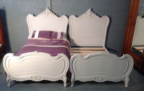 pair of french painted 4ft beds - CATEGORY: ANTIQUE BEDS - DATED 1880