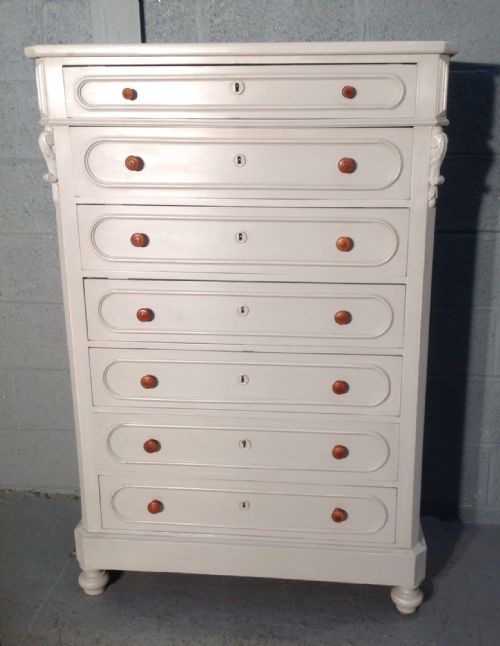PAINTED FRENCH SEMAINIER CHEST - ADDITIONAL PHOTO 7