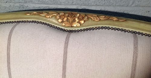 FRENCH PAINTED UPHOLSTERED BED - ADDITIONAL PHOTO 1