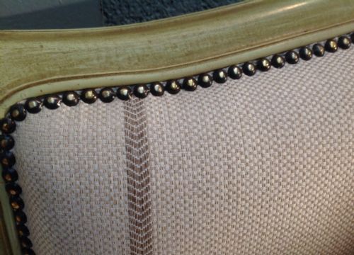 FRENCH PAINTED UPHOLSTERED BED - ADDITIONAL PHOTO 3