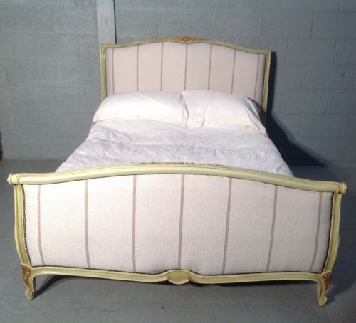 FRENCH PAINTED UPHOLSTERED BED - ADDITIONAL PHOTO 7