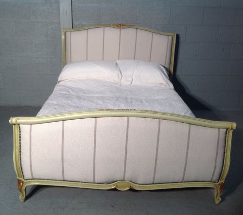 FRENCH PAINTED UPHOLSTERED BED - ADDITIONAL PHOTO 9