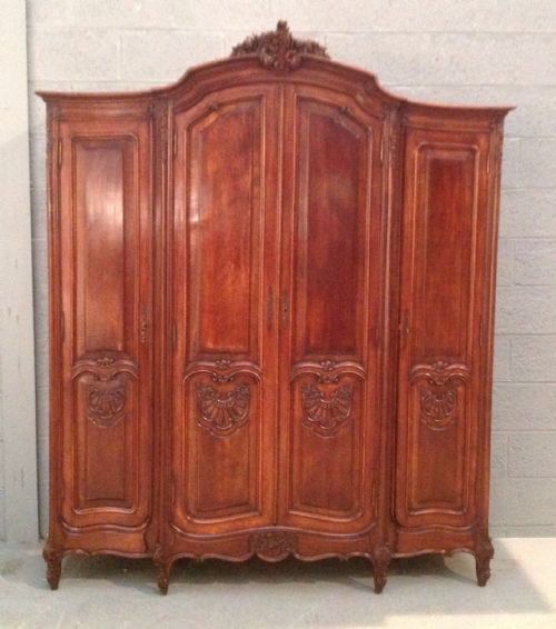 antique french four door armoire - CATEGORY: ANTIQUE WARDROBES - DATED 1900