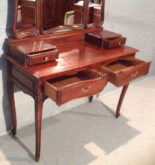 ANTIQUE FRENCH WALNUT DRESSING TABLE - ADDITIONAL PHOTO 4