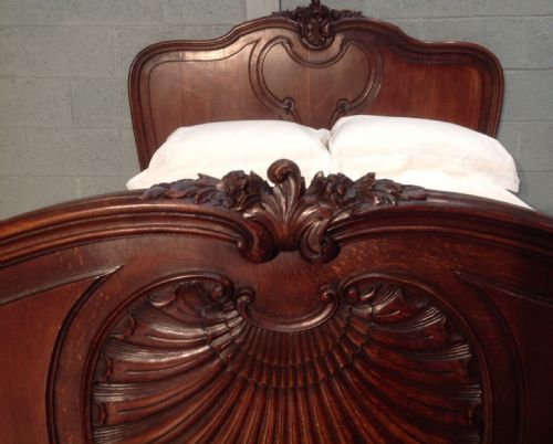 ANTIQUE WALNUT KINGSIZE BED - ADDITIONAL PHOTO 1