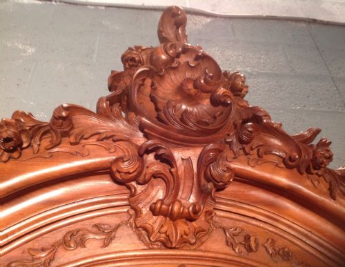 CARVED WALNUT FRENCH ARMOIRE - ADDITIONAL PHOTO 2
