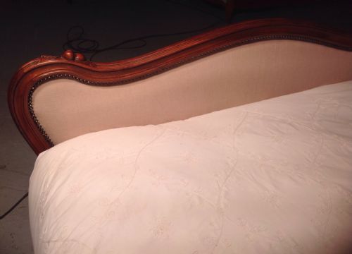 UPHOLSTERED FRENCH WALNUT BED - ADDITIONAL PHOTO 3