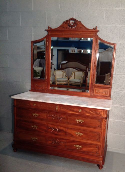 french mahogany dressing table - CATEGORY: ANTIQUE DRESSING TABLES - DATED 1890