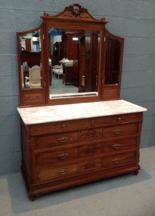 FRENCH MAHOGANY DRESSING TABLE - ADDITIONAL PHOTO 7