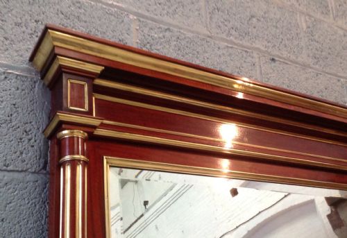 LARGE MAHOGANY LOUIS XVI MIRROR - ADDITIONAL PHOTO 1