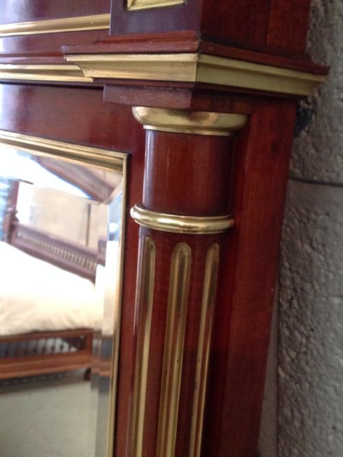 LARGE MAHOGANY LOUIS XVI MIRROR - ADDITIONAL PHOTO 2