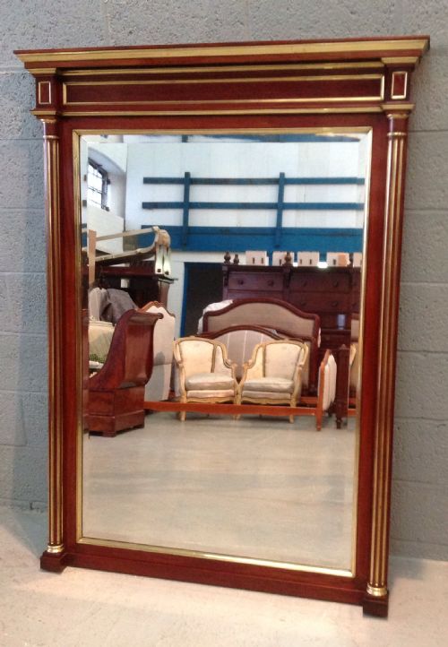LARGE MAHOGANY LOUIS XVI MIRROR - ADDITIONAL PHOTO 6
