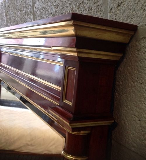 LARGE MAHOGANY LOUIS XVI MIRROR - ADDITIONAL PHOTO 7