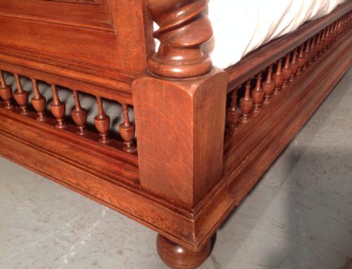 OAK FRENCH BARLEY TWIST BRETON BED - ADDITIONAL PHOTO 4
