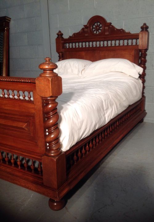 OAK FRENCH BARLEY TWIST BRETON BED - ADDITIONAL PHOTO 7