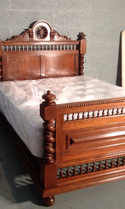 OAK FRENCH BARLEY TWIST BRETON BED - ADDITIONAL PHOTO 8