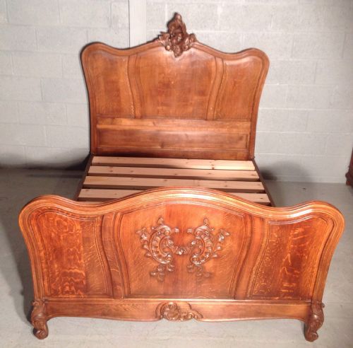 ANTIQUE FRENCH OAK KINGSIZE BED - ADDITIONAL PHOTO 1