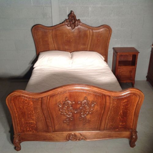 ANTIQUE FRENCH OAK KINGSIZE BED - ADDITIONAL PHOTO 12