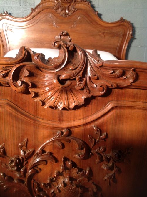 SOLID WALNUT KINGSIZE FRENCH BED - ADDITIONAL PHOTO 2