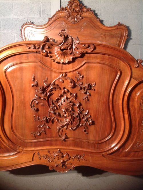 SOLID WALNUT KINGSIZE FRENCH BED - ADDITIONAL PHOTO 9