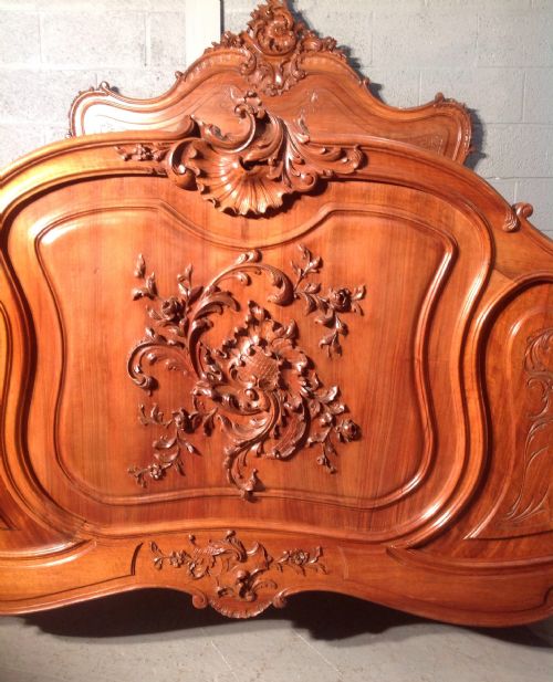 SOLID WALNUT KINGSIZE FRENCH BED - ADDITIONAL PHOTO 10