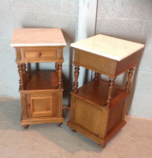 PAIR OF FRENCH OAK BEDSIDE CABINETS - ADDITIONAL PHOTO 2