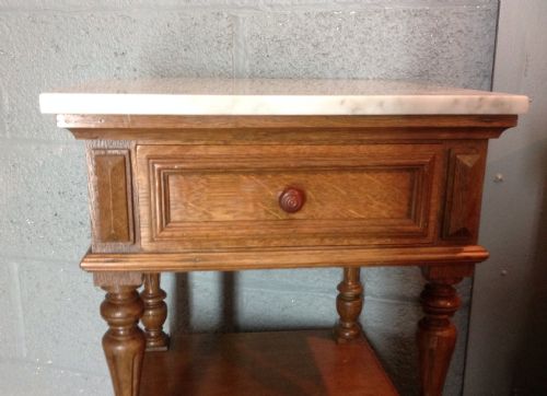 PAIR OF FRENCH OAK BEDSIDE CABINETS - ADDITIONAL PHOTO 3