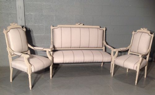 french painted sofa suite - CATEGORY: ANTIQUE SOFAS - DATED 1890
