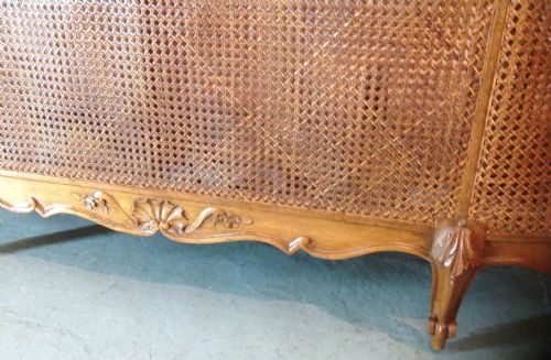 OUTSTANDING OVERSIZE KINGSIZE FRENCH BERGERE BED WITH MATCHING CABINETS - ADDITIONAL PHOTO 8