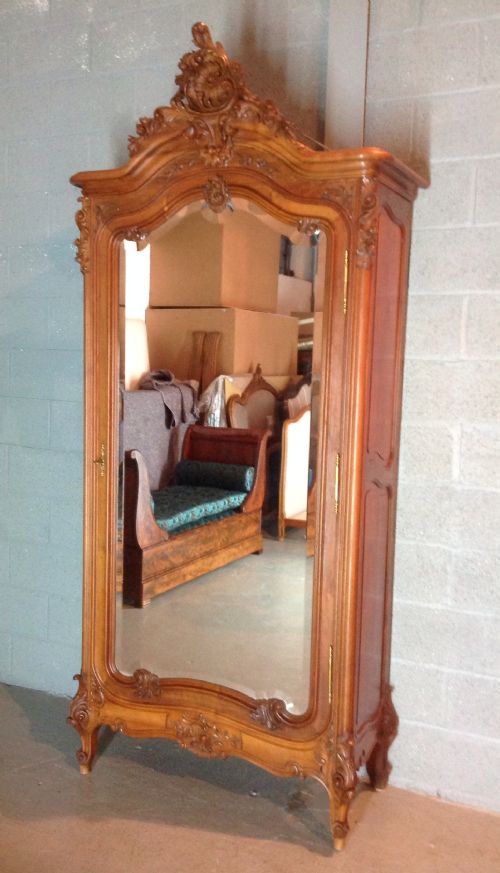 CARVED WALNUT FRENCH ARMOIRE - ADDITIONAL PHOTO 1