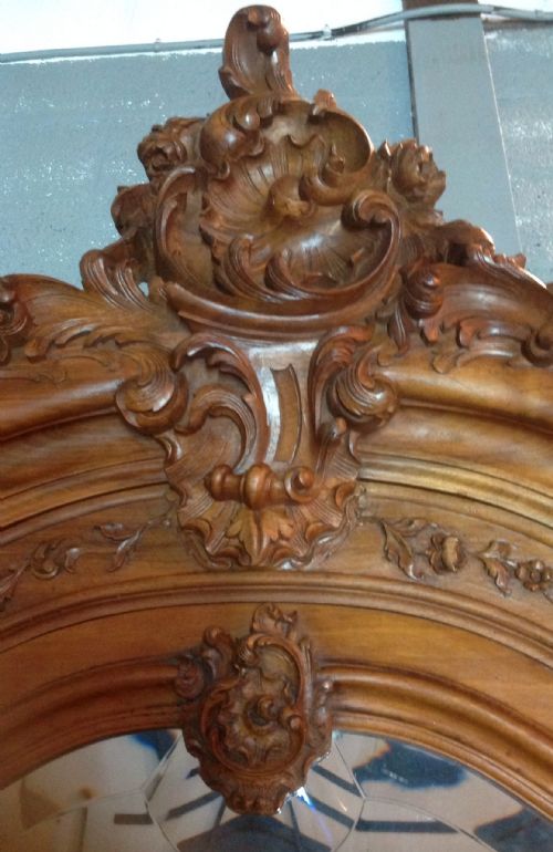 CARVED WALNUT FRENCH ARMOIRE - ADDITIONAL PHOTO 11