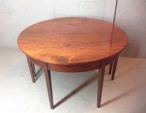 PAIR OF MAHOGANY DEMI LUNE CONSOLE TABLES - ADDITIONAL PHOTO 1