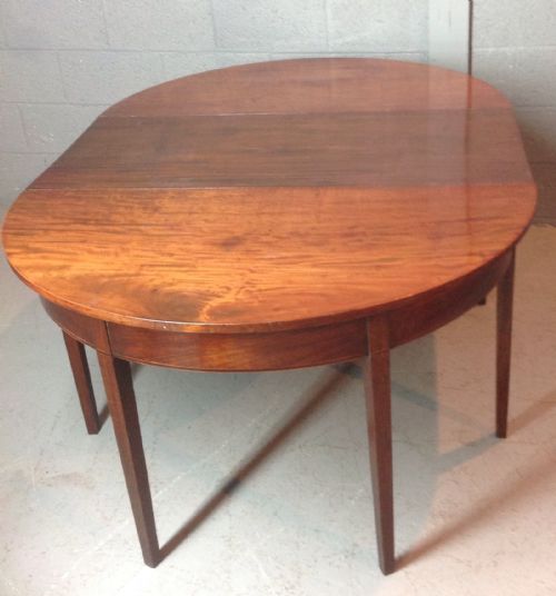 PAIR OF MAHOGANY DEMI LUNE CONSOLE TABLES - ADDITIONAL PHOTO 2