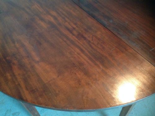PAIR OF MAHOGANY DEMI LUNE CONSOLE TABLES - ADDITIONAL PHOTO 5