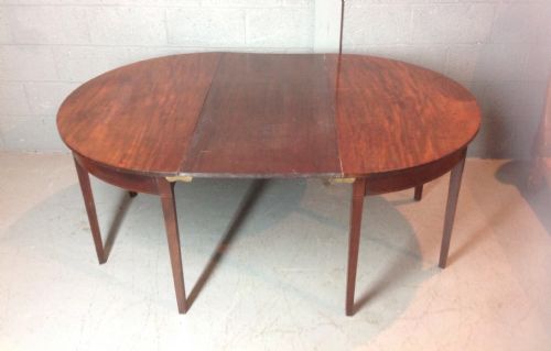PAIR OF MAHOGANY DEMI LUNE CONSOLE TABLES - ADDITIONAL PHOTO 7
