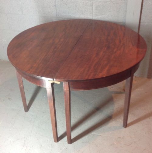 PAIR OF MAHOGANY DEMI LUNE CONSOLE TABLES - ADDITIONAL PHOTO 10