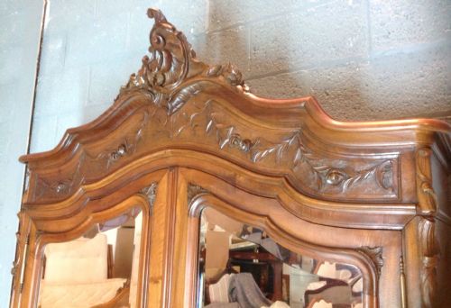 CARVED WALNUT FRENCH ARMOIRE - ADDITIONAL PHOTO 1