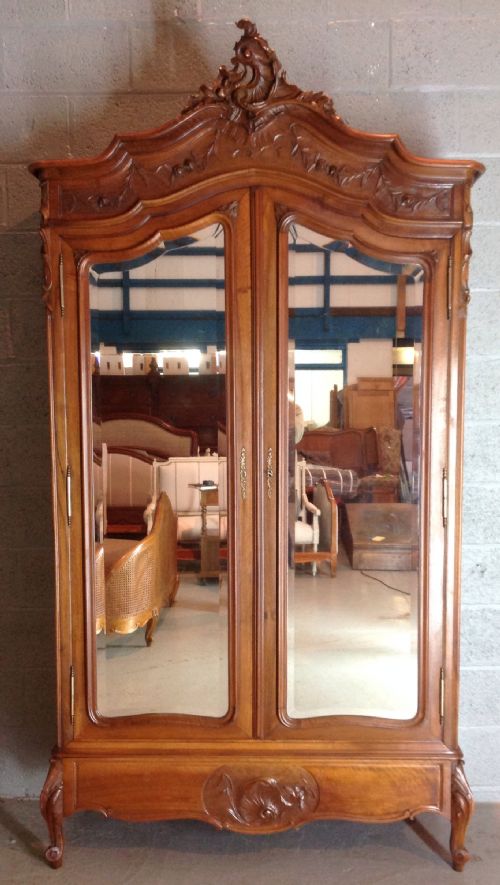 CARVED WALNUT FRENCH ARMOIRE - ADDITIONAL PHOTO 9