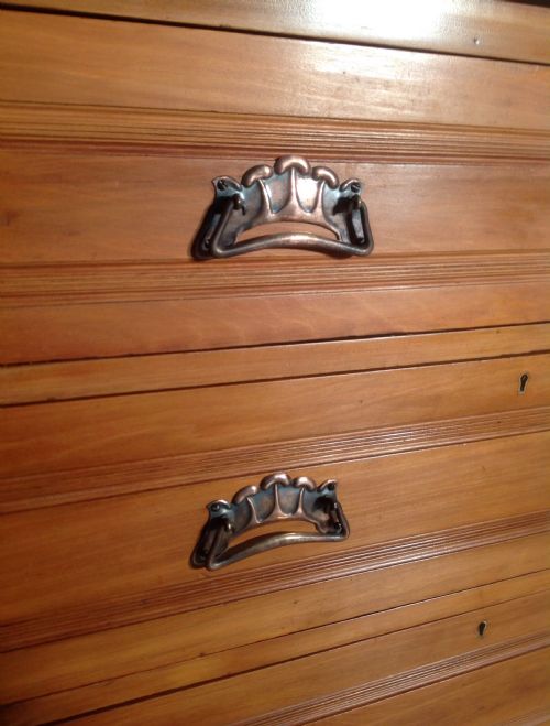 SATINWOOD CHEST OF DRAWERS - ADDITIONAL PHOTO 6