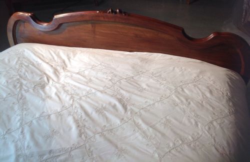FRENCH CARVED WALNUT DOUBLE BED - ADDITIONAL PHOTO 5