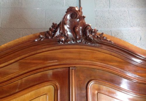 FRENCH MAHOGANY ARMOIRE - ADDITIONAL PHOTO 1