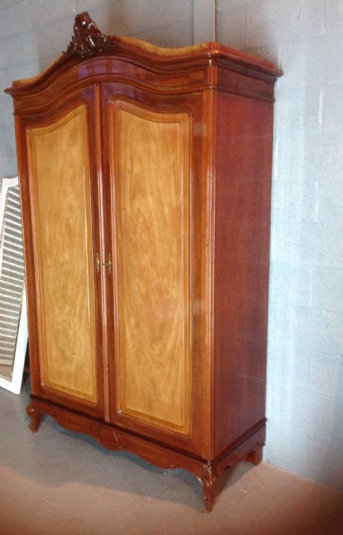 FRENCH MAHOGANY ARMOIRE - ADDITIONAL PHOTO 2