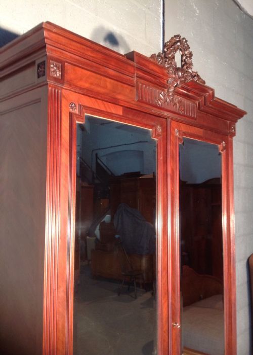 FRENCH MAHOGANY ARMOIRE - ADDITIONAL PHOTO 1