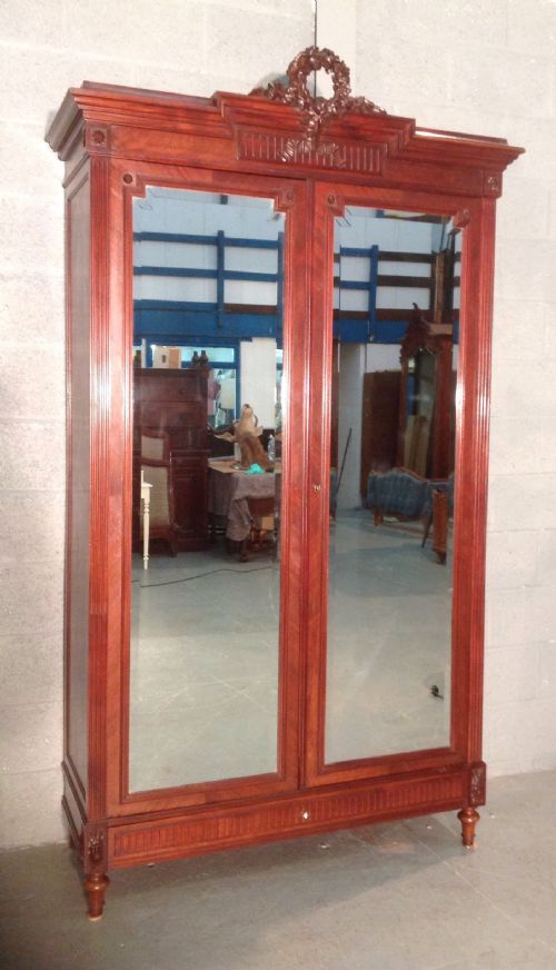 FRENCH MAHOGANY ARMOIRE - ADDITIONAL PHOTO 8