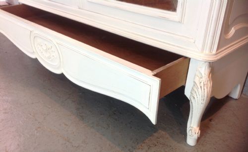 PAINTED FRENCH WALNUT ARMOIRE - ADDITIONAL PHOTO 3