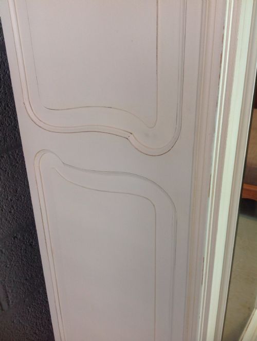 PAINTED FRENCH WALNUT ARMOIRE - ADDITIONAL PHOTO 7