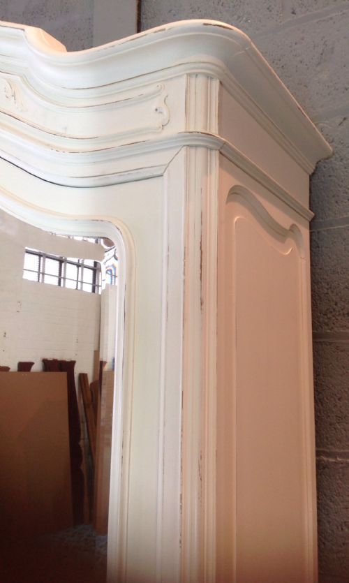 PAINTED FRENCH WALNUT ARMOIRE - ADDITIONAL PHOTO 8