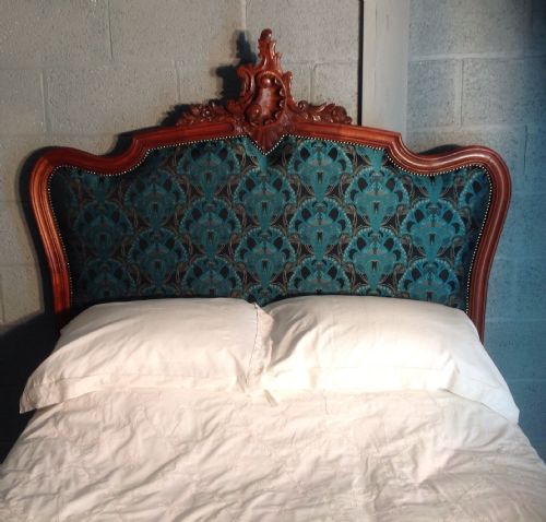 FRENCH WALNUT UPHOLSTERED BED - ADDITIONAL PHOTO 1