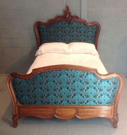 FRENCH WALNUT UPHOLSTERED BED - ADDITIONAL PHOTO 10