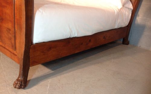 CARVED OAK FRENCH SLEIGH BED - ADDITIONAL PHOTO 6